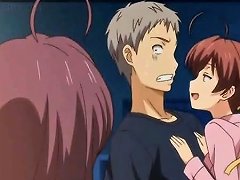 Innocent Anime Girl Fucks Big Cock Between Tits And Cunt